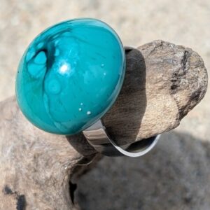 Bague en verre de Murano verte