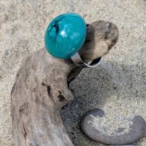 Bague en verre de Murano verte