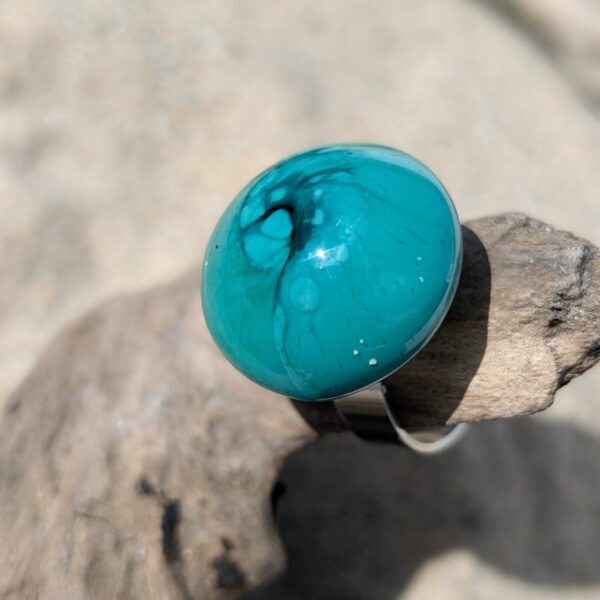 Bague en verre de Murano verte – Image 2